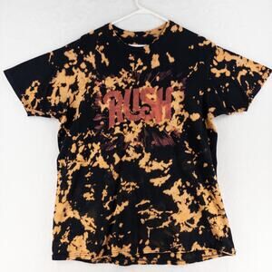 Rush T Shirt Black Brown Tie Dye Men XL Cotton Concert
